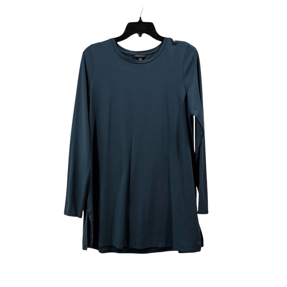 Eileen Fisher Teal Tunic Top Size M